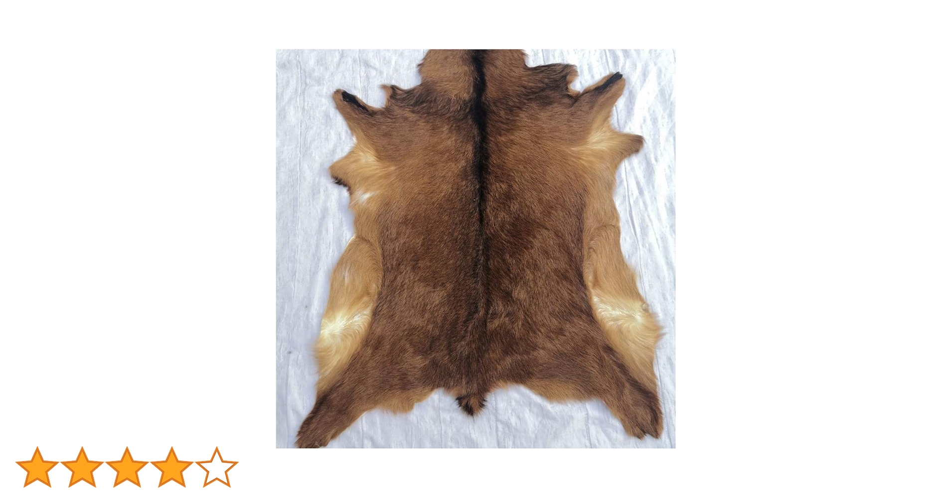 Amazon | 赤い鹿の皮の敷物、鹿の皮の敷物、鹿の剥製暖炉、鹿革の装飾